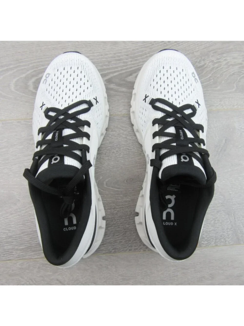 On Cloud X V4 Ivory Black Gym Running Shoes Women's Size 7.5 NEW